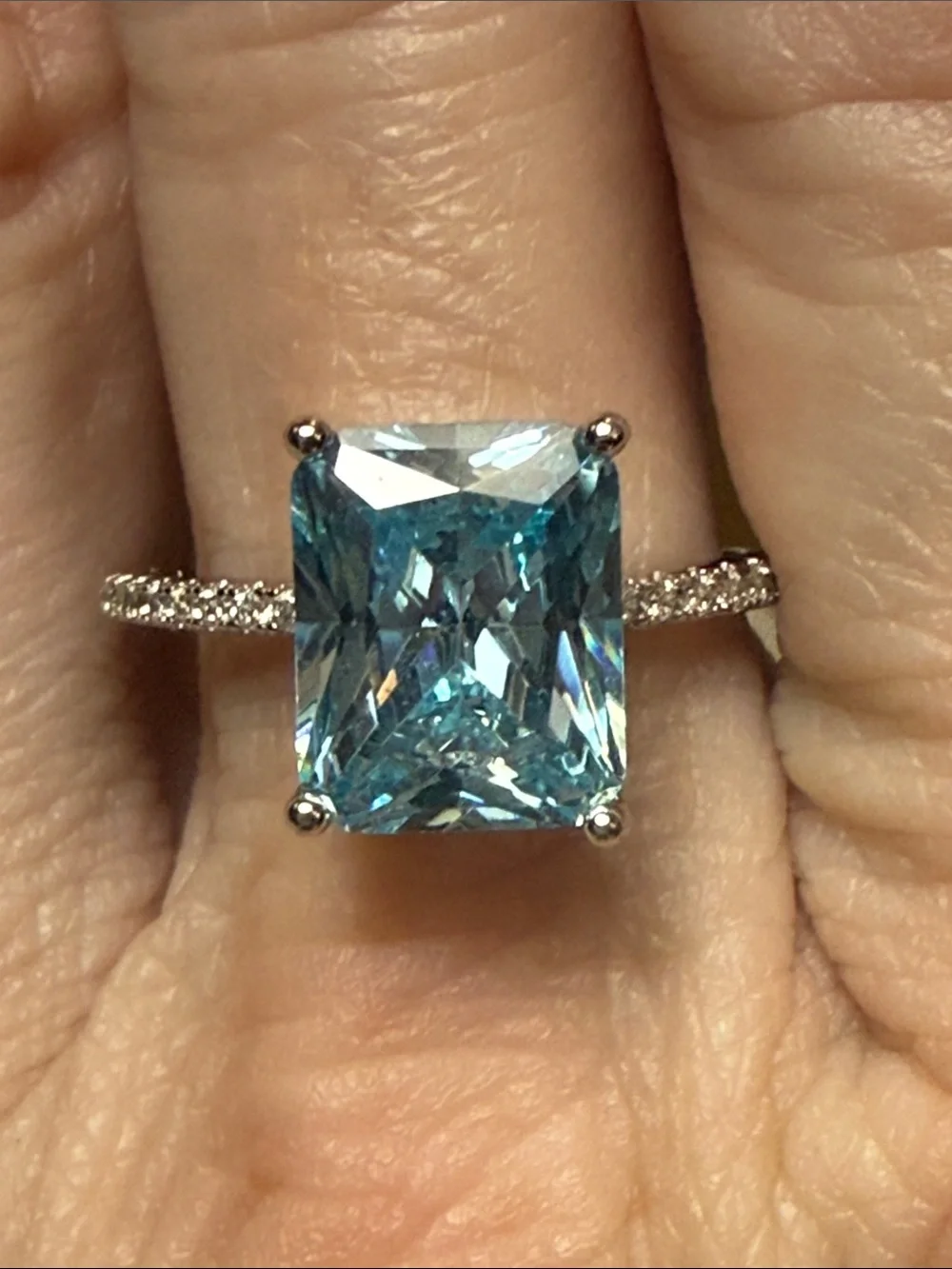 4 CT BLUE Aquamarine UGI CERTIFIED 925 Sterling Silver NEW GORGEOUS